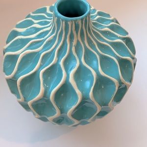 Retro Blue Decorative Vase
